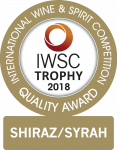 2018 International Wine& Spirits Best Shiraz Trophy